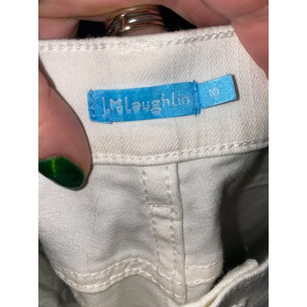 J.McLaughlin White Womens Skinny Fit Denim Pants Size 10